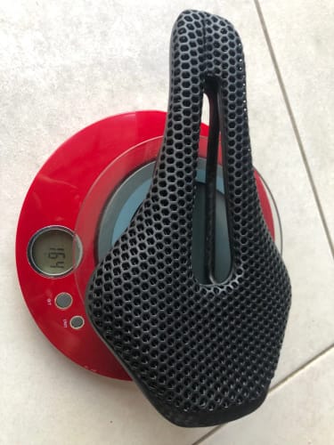 Customer photo review of Carbon Fiber Bicycle Saddle - 3D Printed Seat Cushion - Ultralight - Hollow Comfortable Breathable