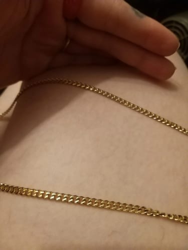 Customer photo review of Cuban Chain (Gold) 3MM