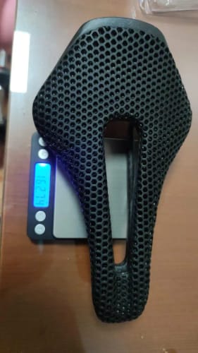 Customer photo review of CarbonXP Fiber Bicycle Saddle - 3D Printed Seat Cushion - Ultralight - Hollow Comfortable Breathable