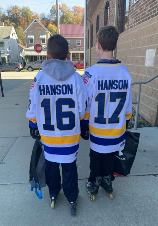 Customer photo review of Charleston Chiefs Hanson Brothers Hockey Jersey