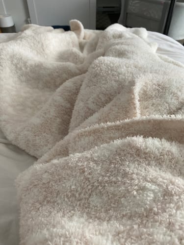Customer photo review of Blush & Off White Leopard 2.0 Print Throw