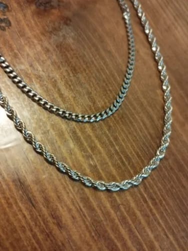 Customer photo review of Cuban Chain (Silver) 3MM