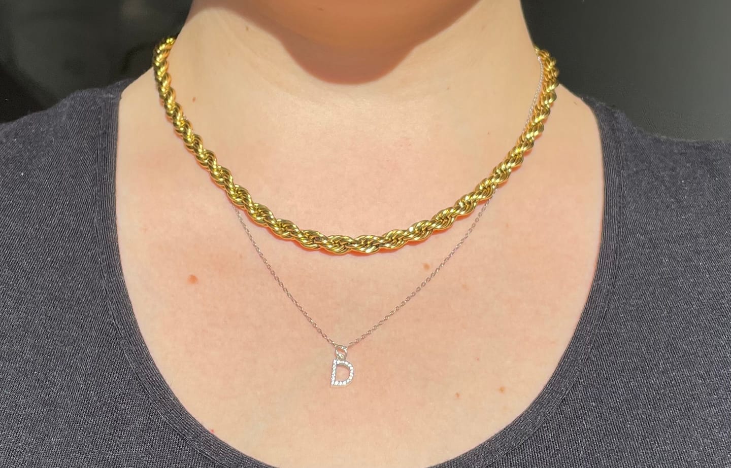 Customer photo review of Collar Little Inicial