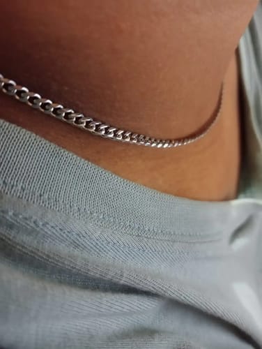 Customer photo review of Cuban Chain (Silver) 3MM