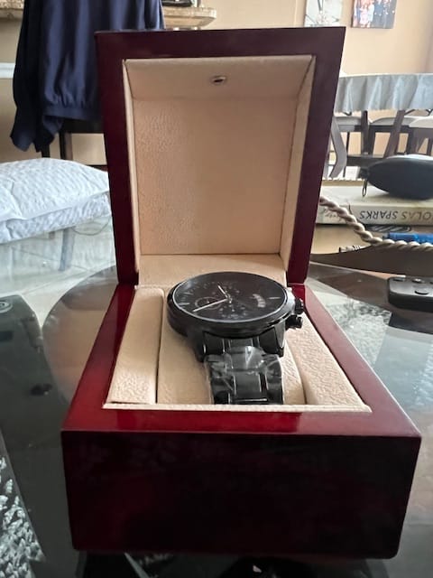 Customer photo review of To My Grandson - Engraved Premium Watch - SS146V2