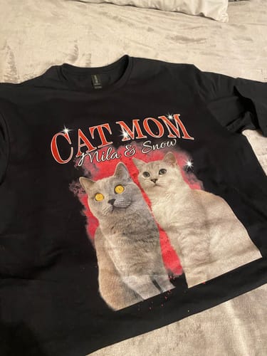 Customer photo review of 90er Vintage Katzen Foto - Individuelles T-Shirt