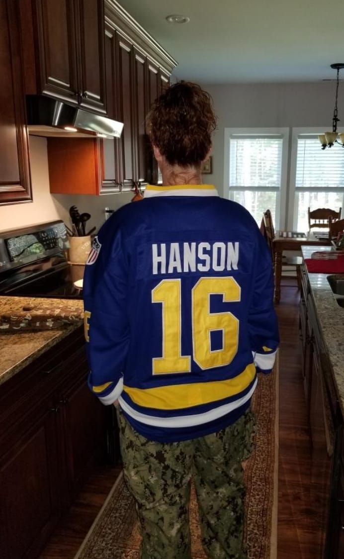 Customer photo review of Charleston Chiefs Hanson Brothers Hockey Jersey