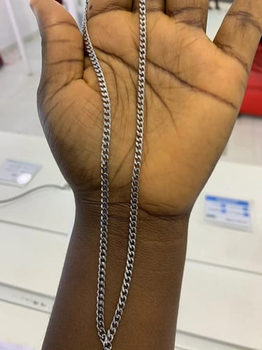 Customer photo review of Cuban Chain (Silver) 3MM