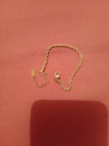 Customer photo review of Rope Bracelet (Gold) 3MM