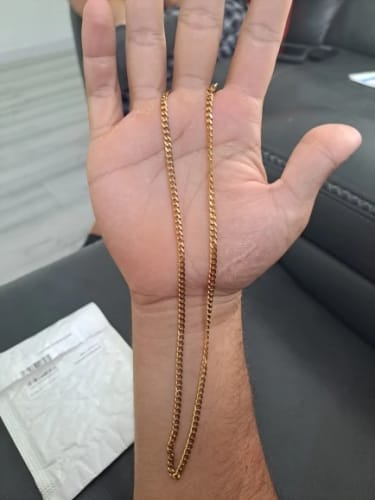 Customer photo review of Cuban Chain (Gold) 3MM