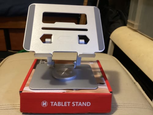 Customer photo review of Laptop Stand Aluminum Alloy Rotating Bracket