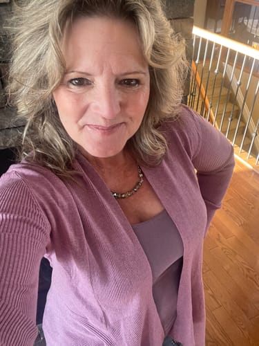 Customer photo review of Dreamy Waterfall Cardigan (Heather Azalea)