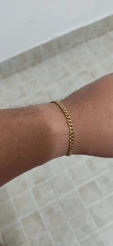 Customer photo review of Cuban Bracelet (Gold) 3MM