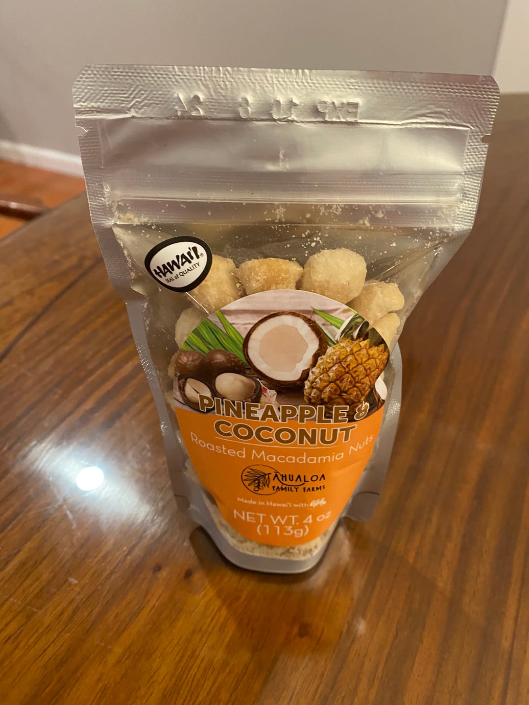 Customer photo review of Pineapple & Coconut Macadamia Nuts