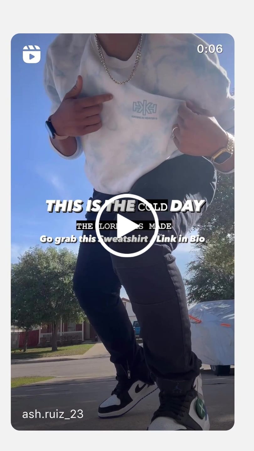 Customer video review of KIH Cloud Crewneck