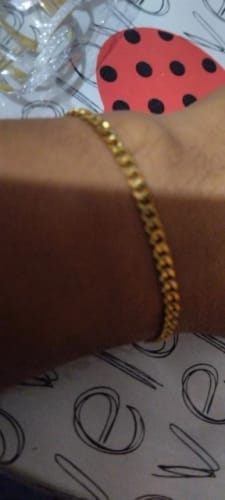 Customer photo review of Cuban Bracelet (Gold) 3MM