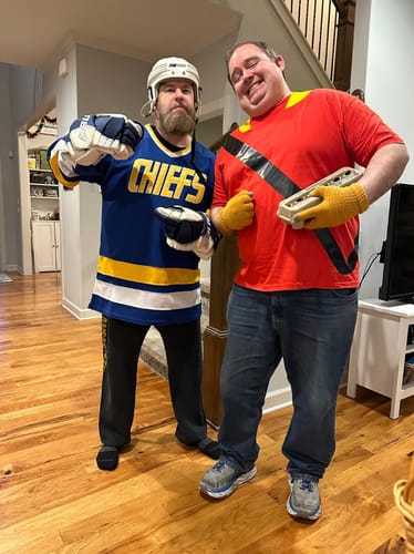 Customer photo review of Charleston Chiefs Hanson Brothers Hockey Jersey