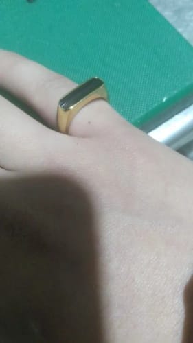 Customer photo review of Slick Signet Ring (Gold)