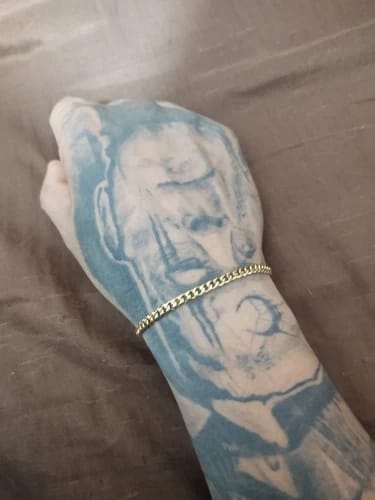 Customer photo review of Cuban Bracelet (Gold) 3MM