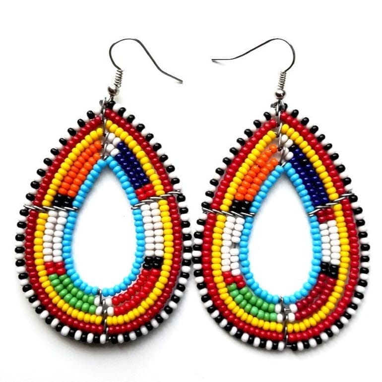 Customer photo review of Tanei Beaded African Earrings