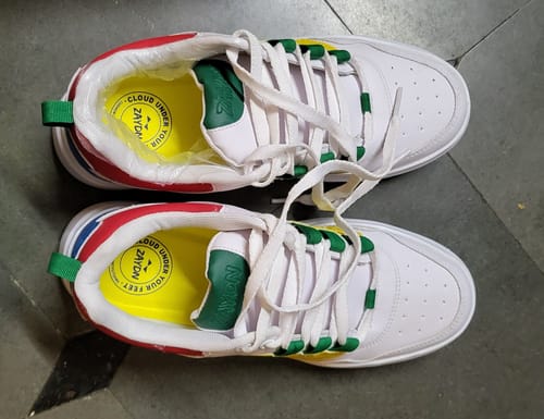 Customer photo review of PUZZLE White Men's color block sneaker