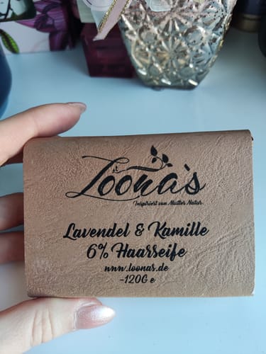 Customer photo review of 15% Lavendel mit Kamille & Kaffee Haarseife (Haarwachstum & Tiefenpflege)