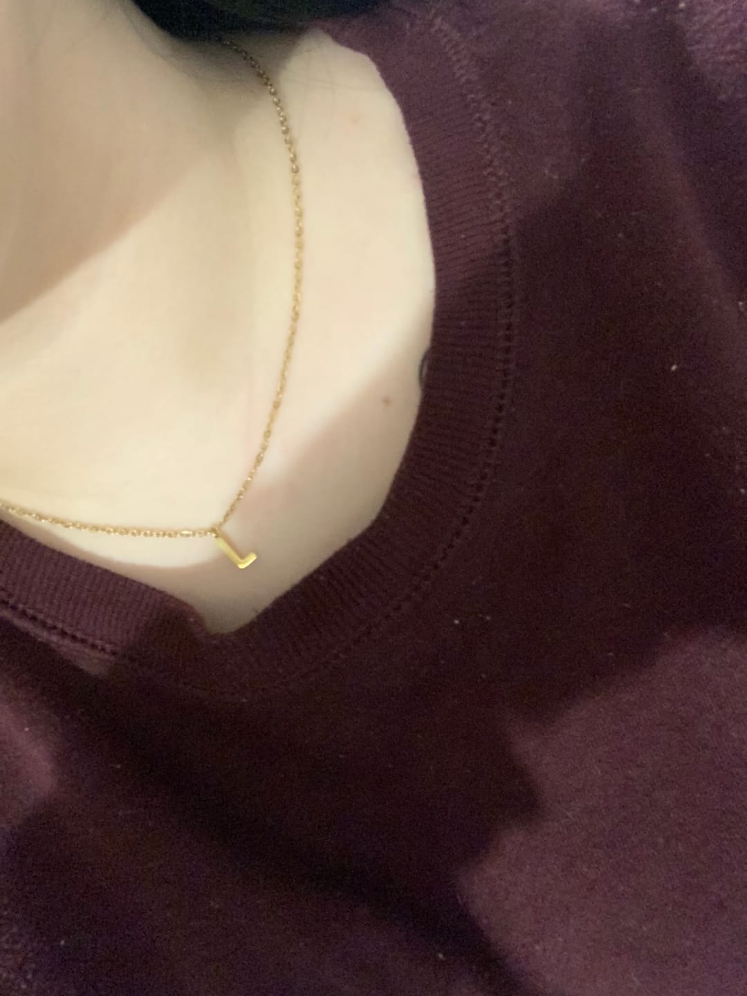 Customer photo review of Filigran Letter Halskette | 18K vergoldet