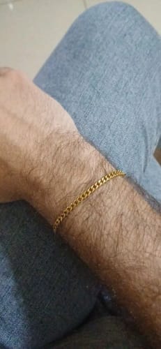 Customer photo review of Cuban Bracelet (Gold) 3MM