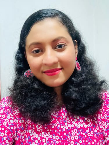 Customer photo review of Blushing Petal Earring