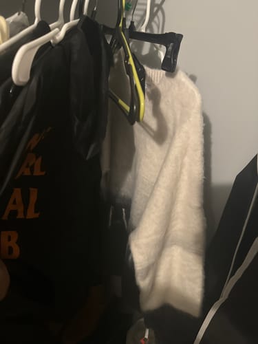 Customer photo review of OFF WHITE jacquard monogram mohair sweater