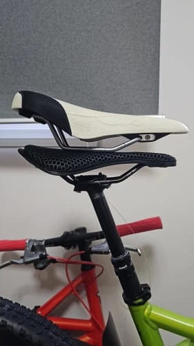 Customer photo review of CarbonXP Fiber Bicycle Saddle - 3D Printed Seat Cushion - Ultralight - Hollow Comfortable Breathable