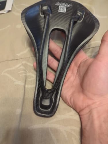 Customer photo review of Carbon Fiber Bicycle Saddle - 3D Printed Seat Cushion - Ultralight - Hollow Comfortable Breathable