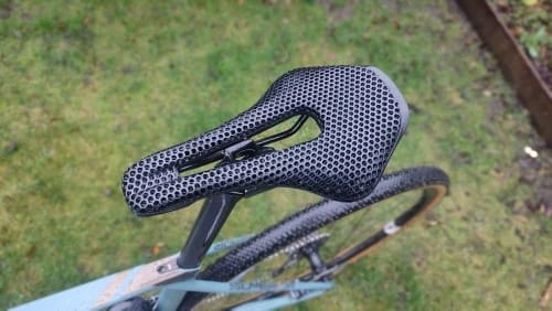 Customer photo review of CarbonXP Fiber Bicycle Saddle - 3D Printed Seat Cushion - Ultralight - Hollow Comfortable Breathable
