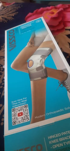 Customer photo review of Neoprene Hinged Patella Knee Brace | Provides moderate support & stability to the Knee - (OPEN TYPE) - Grey (Single Piece)