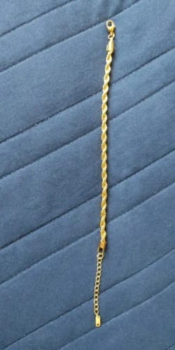 Customer photo review of Rope Bracelet (Gold) 5MM