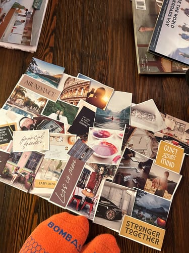 Customer photo review of The Vision Board Book: 700+ words and images to visualize your goals and dream life
