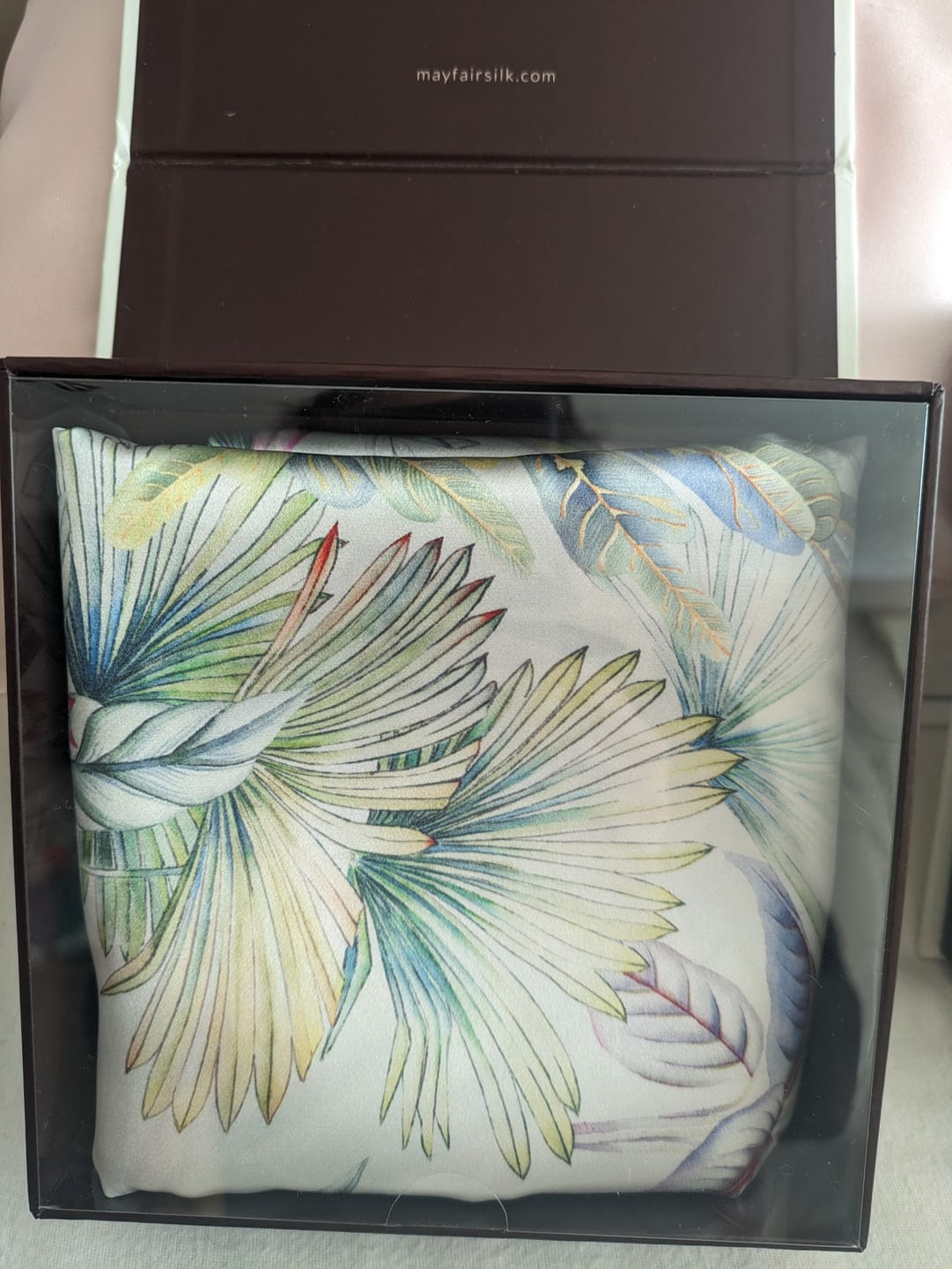Customer photo review of Iridescent Garden Pure Silk Pillowcase