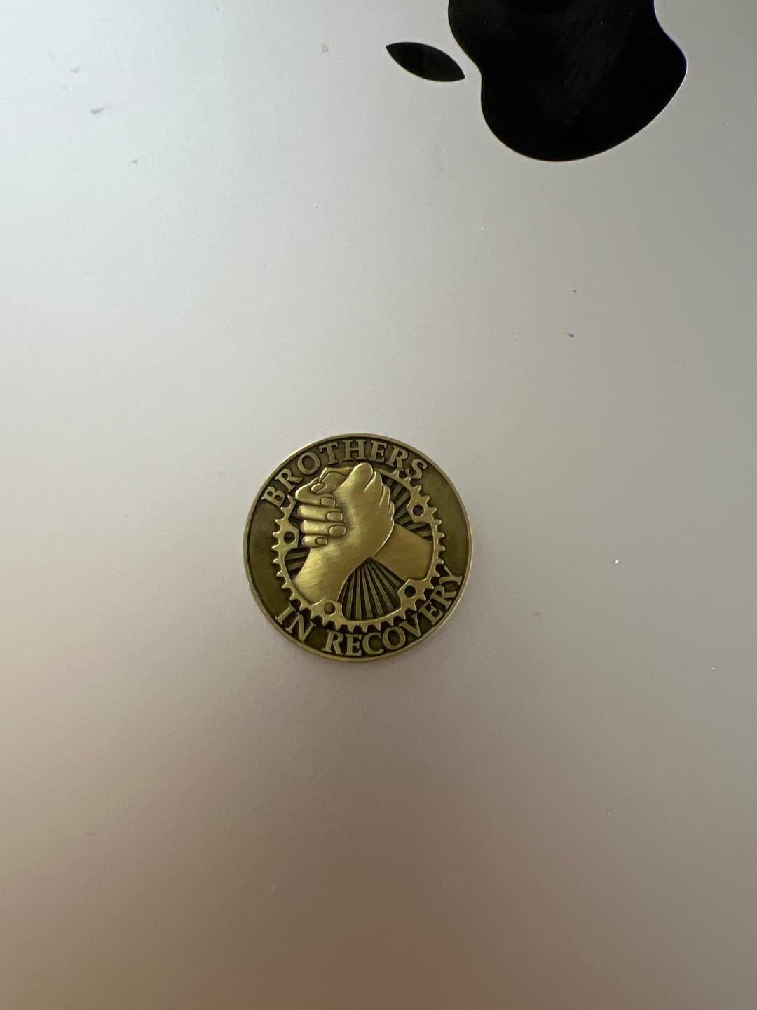 Customer photo review of Brothers in Recovery AA/NA Sobriety Medallion - Bronze