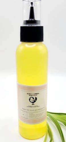 Customer photo review of Organic Hair Oil - Nature's Elixir for Lustrous Hair
