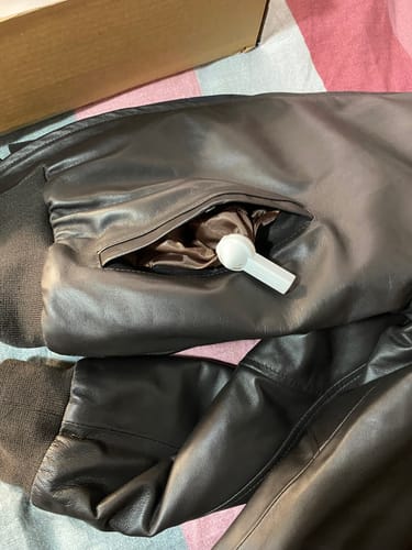 Customer photo review of Giubbino in 100% pelle