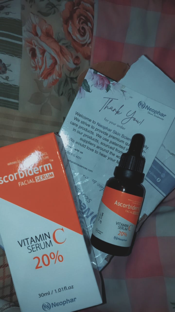 Customer photo review of Ascorbiderm Vitamin C Facial Serum 20%