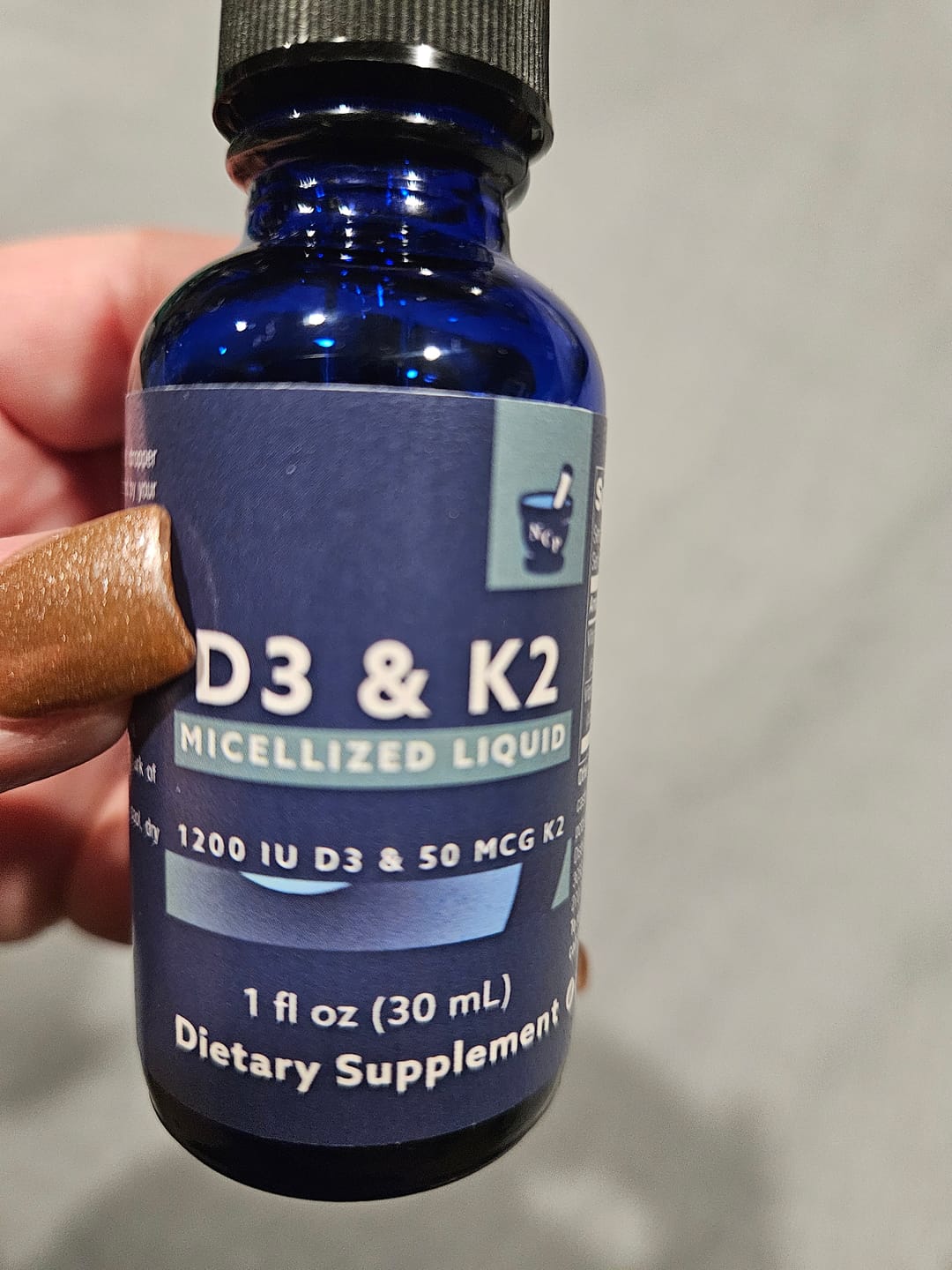 Customer photo review of D3 & K2 Micellized Liquid
