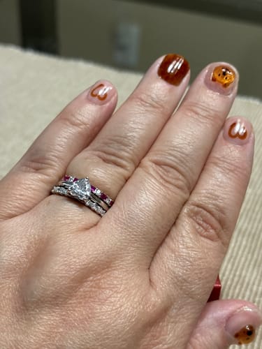 Customer photo review of Solitaire Heart 1.1ct Heart CZ Ring in Sterling Silver