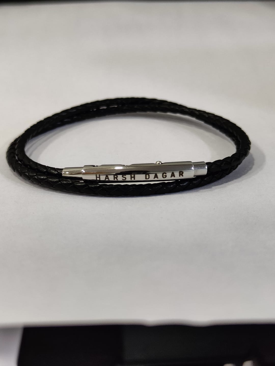 Customer photo review of Personalised Duo Link Bracelet