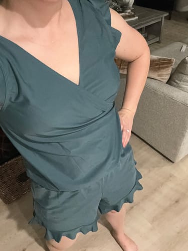 Customer photo review of ginger swim romper