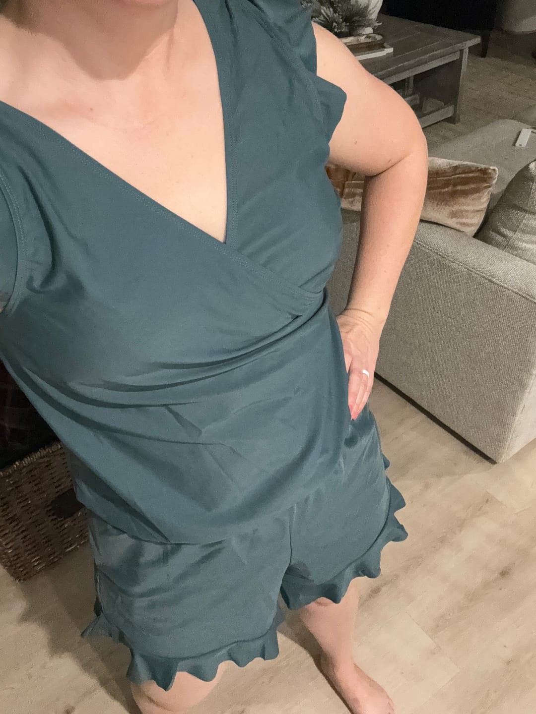 Customer photo review of ginger swim romper