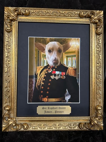 Customer photo review of The Earl - Custom Pet Portrait