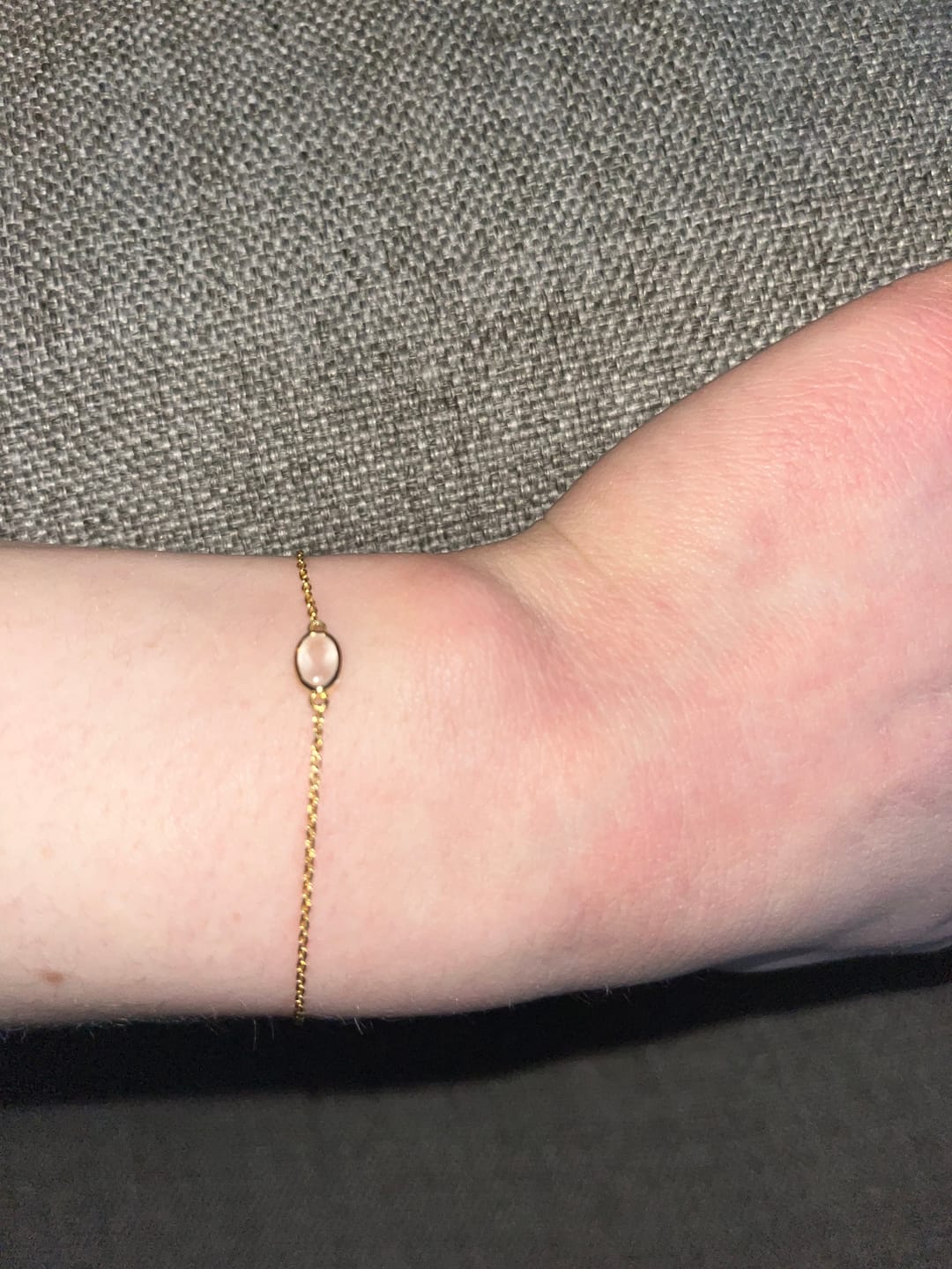Customer photo review of Armband Oktober Rosenkvarts Guld