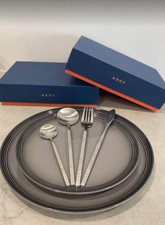 Customer photo review of Brushed Silver — 24pc Cutlery Set