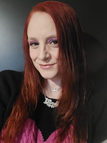 Customer photo review of Double Plated Heart Name Necklace with Cuban Chain